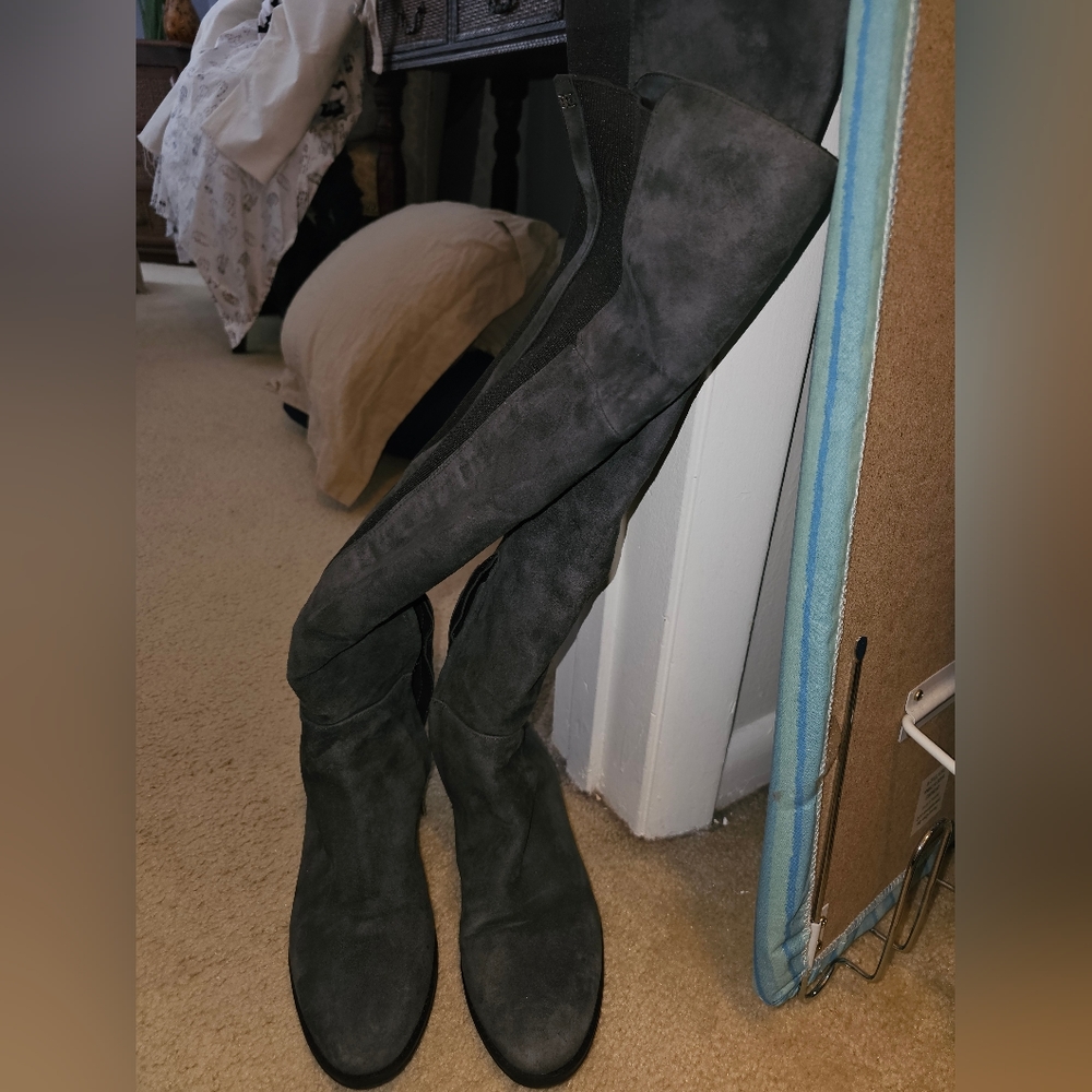 SAM EDLEMAN Dark Grey Riding boots size 8.5